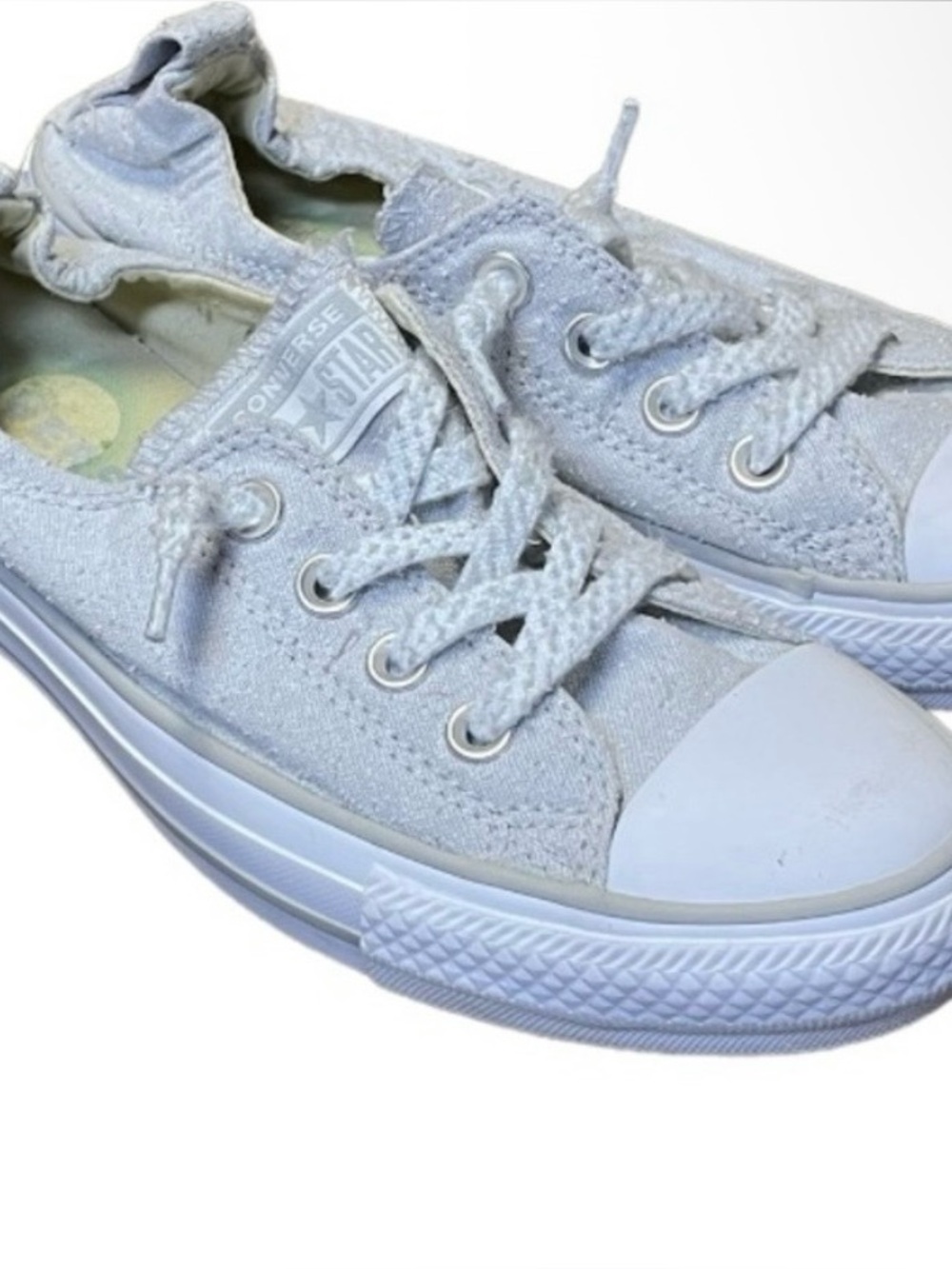 Converse Chuck Taylor Shoreline Slub Linen Casual Sneakers Womens 8 Gray Slip On
